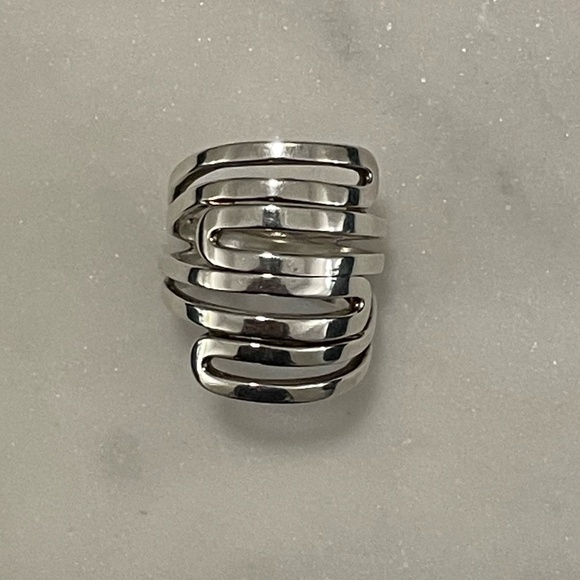 Silpada 925 Sterling Silver Maze Ring Size 8 - Picture 2 of 4